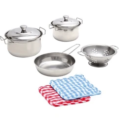 Bino Edelstahl - Kochtopf - Set, 8 - Teilig Für Kinder