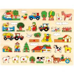 Bino Holz - Steckpuzzle Bauernhof, Maxi