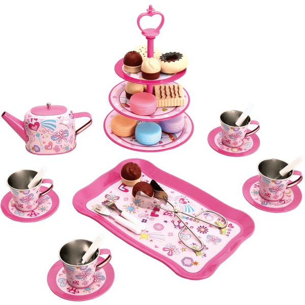 Bino Kinder-Tee-und Kuchenständer-Set 3 Bino Kinder-Tee-und Kuchenständer-Set