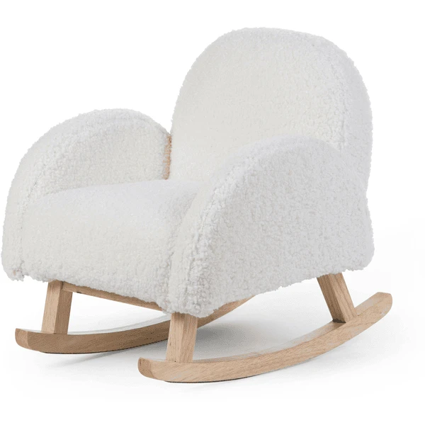 CHILDHOME Schaukelstuhl Für Kinder Teddy Weiß 3 CHILDHOME Schaukelstuhl Für Kinder Teddy Weiß