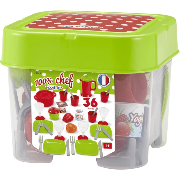 Ecoiffier 100 % Chef - Dinner-Set Box 3 Ecoiffier 100 % Chef - Dinner-Set Box