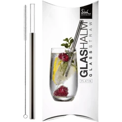 Eisch Glas-Trinkhalm GENTLEMAN 20 Cm Platin