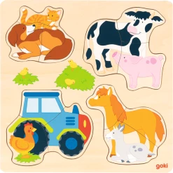 Goki Einlegepuzzle Bauernhoftiere