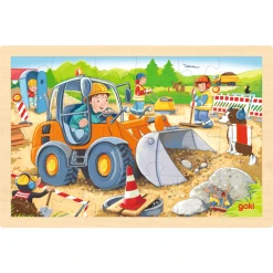 Goki Einlegepuzzle Baustelle