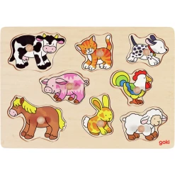 Goki Steckpuzzle Bauernhof VII, 8 Teile