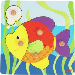 Goki Steckpuzzle Fisch, 5 Teile