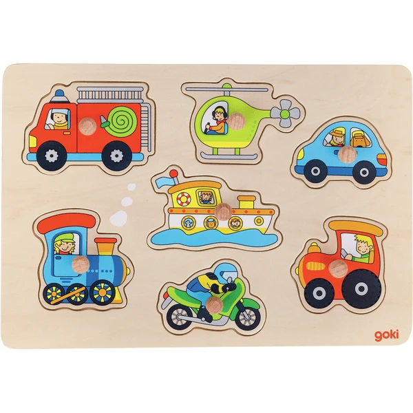 Goki Steckpuzzle Verkehrsmittel, 7 Teile 3 Goki Steckpuzzle Verkehrsmittel, 7 Teile