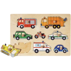 Goki Steckpuzzle Verkehrsmittel, 8 Teile