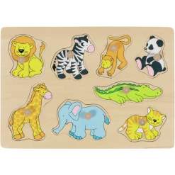 Goki Steckpuzzle Zootiere, 8 Teile
