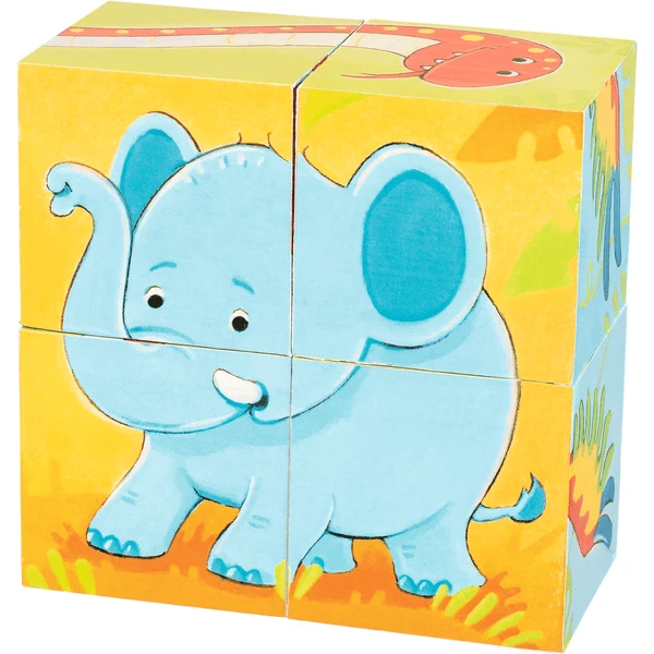 Goki Würfelpuzzle Wilde Tiere 3 Goki Würfelpuzzle Wilde Tiere