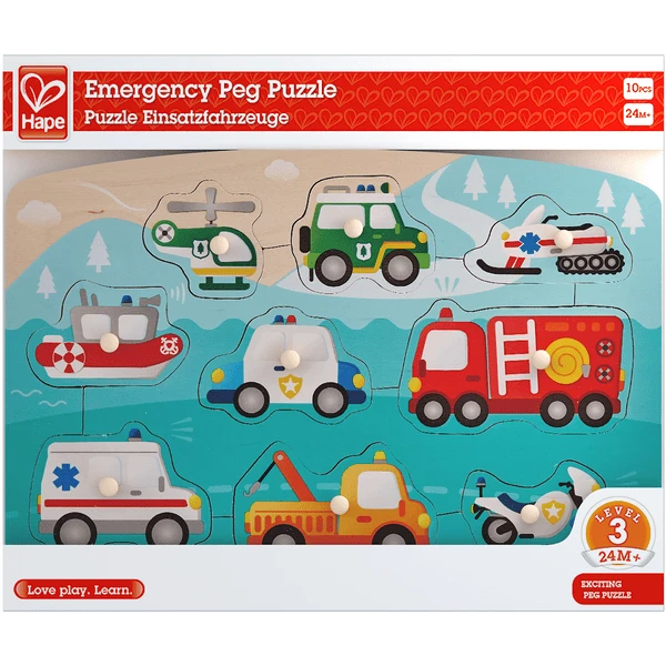 Hape Puzzle Einsatzfahrzeuge 3 Hape Puzzle Einsatzfahrzeuge