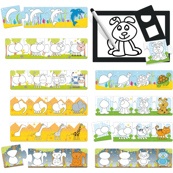 Headu Lernpuzzle Zeichenschule 3 Headu Lernpuzzle Zeichenschule