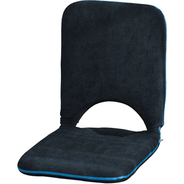 HOMCOM Bodenkissen Mit Klappbarer Lehne Dunkelblau 3 HOMCOM Bodenkissen Mit Klappbarer Lehne Dunkelblau