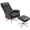 HOMCOM Chesterfield Sessel Mit Hocker Schwarz 2 HOMCOM Chesterfield Sessel Mit Hocker Schwarz -Atmosphera Shop homcom chesterfield sessel mit hocker schwarz a380709