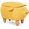 HOMCOM Kinderhocker In Schweinchenform Gelb, Natur 2 HOMCOM Kinderhocker In Schweinchenform Gelb, Natur -Atmosphera Shop homcom kinderhocker in schweinchenform gelb natur a328210