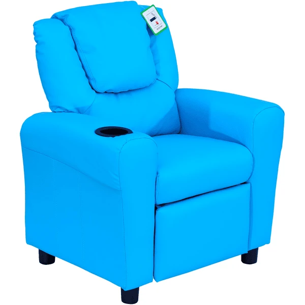 HOMCOM Kindersessel Mit Liegefunktion Blau 3 HOMCOM Kindersessel Mit Liegefunktion Blau