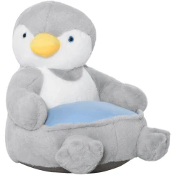 HOMCOM Kindersessel Pinguin Hellgrau, Blau