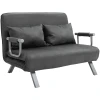 HOMCOM Schlafsofa Rückenlehne Mit 5 Verstellbaren Komfortwinkeln, Einfache Montage Dunkelgrau 2 HOMCOM Schlafsofa Rückenlehne Mit 5 Verstellbaren Komfortwinkeln, Einfache Montage Dunkelgrau -Atmosphera Shop homcom schlafsofa rueckenlehne mit 5 verstellbaren komfortwinkeln einfache montage dunkelgrau a342783