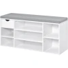 HOMCOM Schuhbank Mit Ablagefläche Weiß -Atmosphera Shop homcom schuhbank mit ablageflaeche weiss a380470
