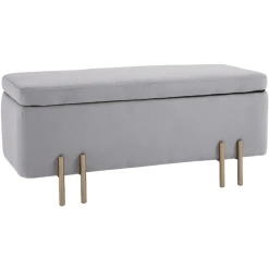 HOMCOM Sitzbank Im Elegantem Design Hellgrau