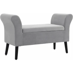 HOMCOM Sitzbank Mit Stauraum Grau