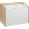 HOMCOM Sitzhocker Aufbewahrungstruhe, Vielseitig Nutzbar Weiß/Natur 2 HOMCOM Sitzhocker Aufbewahrungstruhe, Vielseitig Nutzbar Weiß/Natur -Atmosphera Shop homcom sitzhocker aufbewahrungstruhe vielseitig nutzbar weiss natur a380457