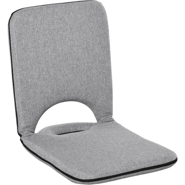 HOMCOM Sitzkissen Mit Verstellbarer Rückenlehne Grau 3 HOMCOM Sitzkissen Mit Verstellbarer Rückenlehne Grau