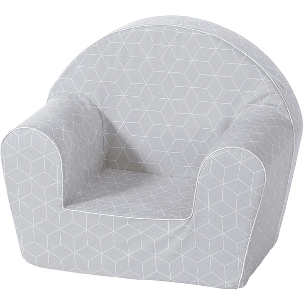 Knorr Toys® Kindersessel "Geo Cube Grey" Weiß 3 Knorr Toys® Kindersessel "Geo Cube Grey" Weiß