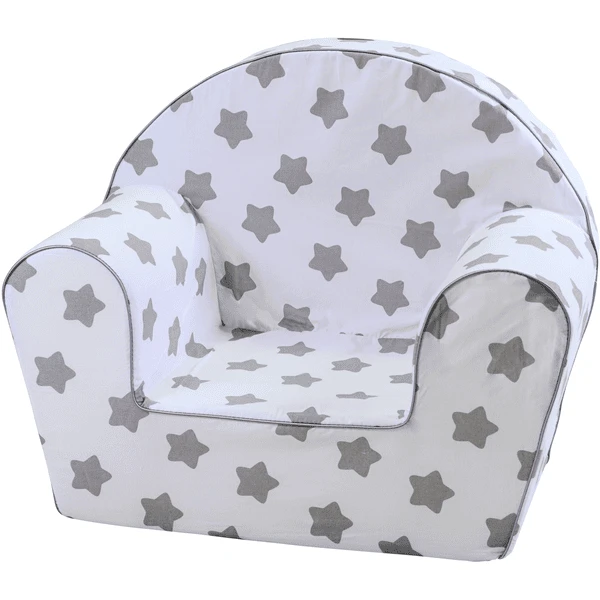 Knorr Toys® Kindersessel "White Grey Stars" Weiß 3 Knorr Toys® Kindersessel "White Grey Stars" Weiß