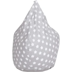 Knorr Toys® Kindersitzsack Drop - "Grey White Stars" Grau