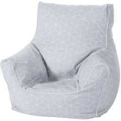 Knorr Toys® Kindersitzsack "Geo Cube Grey" Grau
