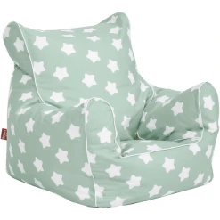Knorr Toys® Kindersitzsack "Green White Stars" Grün