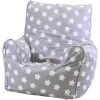 Knorr Toys® Kindersitzsack Junior - "Grey White Stars" Grau