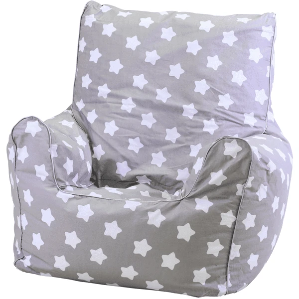 Knorr Toys® Kindersitzsack Junior - "Grey White Stars" Grau 3 Knorr Toys® Kindersitzsack Junior - "Grey White Stars" Grau