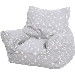 Knorr Toys® Kindersitzsack "Maritim Grey" Grau