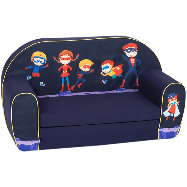 Knorr Toys® Kindersofa "Heroes" Blau 2 Knorr Toys® Kindersofa "Heroes" Blau