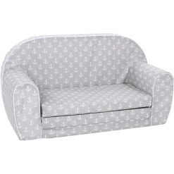 Knorr Toys® Kindersofa "Maritim Grey" Grau