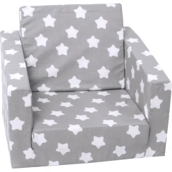 Knorr Toys®Singlesofa - "Grey White Stars"