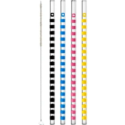Leonardo Glas-Trinkhalm + Reinigungsbürste BRERA 20 Cm 5er Set Bunt