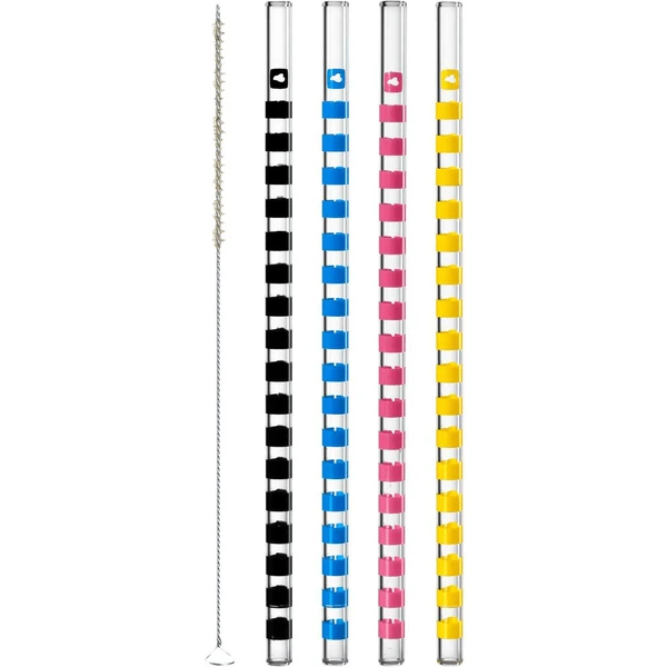Leonardo Glas-Trinkhalm + Reinigungsbürste BRERA 20 Cm 5er Set Bunt 3 Leonardo Glas-Trinkhalm + Reinigungsbürste BRERA 20 Cm 5er Set Bunt