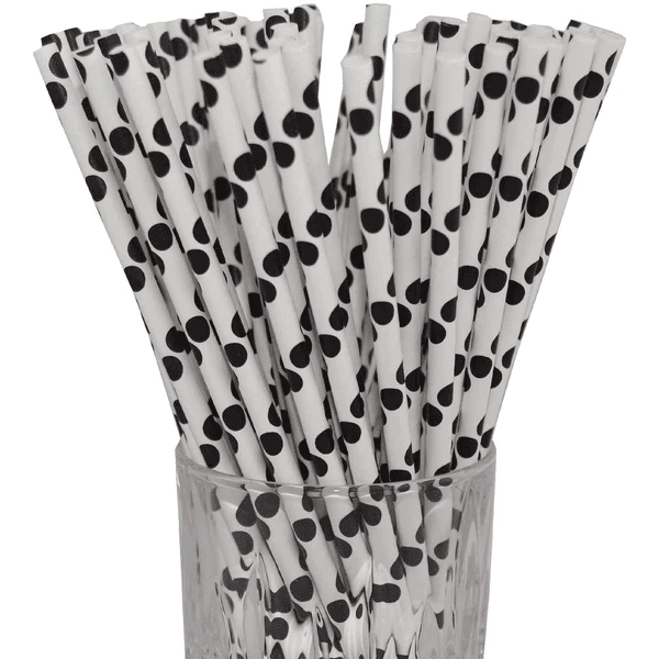 Luxentu Papier-Trinkhalme Gepunktet 19.7 Cm 100er Set Schwarz 3 Luxentu Papier-Trinkhalme Gepunktet 19.7 Cm 100er Set Schwarz