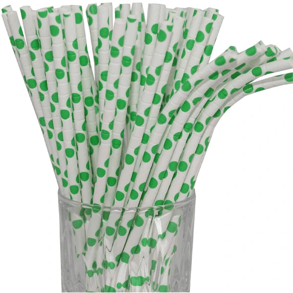 Luxentu Papier-Trinkhalme Gepunktet Mit Knick 19.7 Cm 100er Set Grün 3 Luxentu Papier-Trinkhalme Gepunktet Mit Knick 19.7 Cm 100er Set Grün