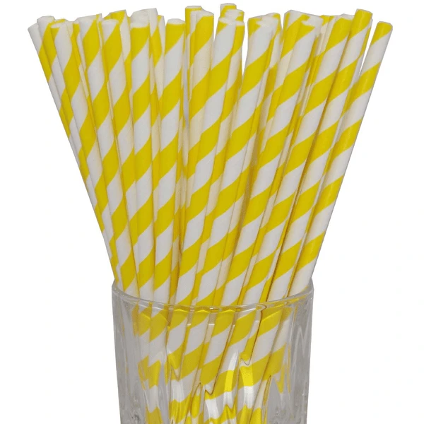 Luxentu Papier-Trinkhalme Gestreift 19.7 Cm 100er Set Gelb 3 Luxentu Papier-Trinkhalme Gestreift 19.7 Cm 100er Set Gelb