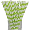 Luxentu Papier-Trinkhalme Gestreift 19.7 Cm 100er Set Grün