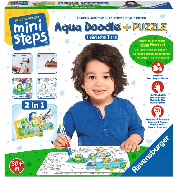 Ravensburger Ministeps® Aqua Doodle® Puzzle: Heimische Tiere 3 Ravensburger Ministeps® Aqua Doodle® Puzzle: Heimische Tiere