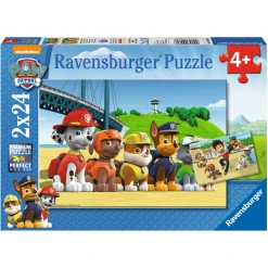 Ravensburger Puzzle 2 X 24 Teile, Paw Patrol: Heldenhafte Hunde
