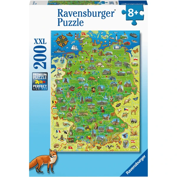 Ravensburger Puzzle XXL 100 Teile - Bunte Deutschlandkarte 3 Ravensburger Puzzle XXL 100 Teile - Bunte Deutschlandkarte