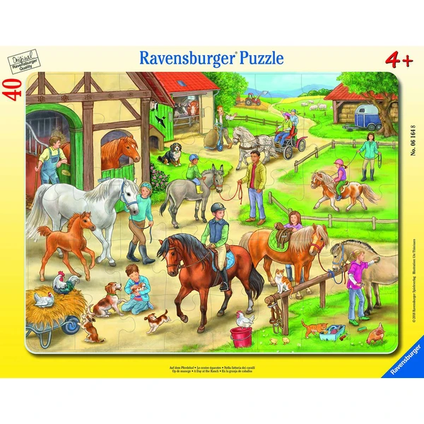 Ravensburger Rahmenpuzzle - Auf Dem Pferdehof 40 Teile 3 Ravensburger Rahmenpuzzle - Auf Dem Pferdehof 40 Teile