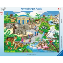Ravensburger Rahmenpuzzle - Besuch Im Zoo 45 Teile