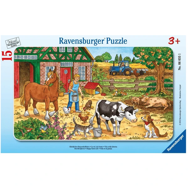 Ravensburger Rahmenpuzzle - Glückliches Bauernhofleben 15 Teile 3 Ravensburger Rahmenpuzzle - Glückliches Bauernhofleben 15 Teile